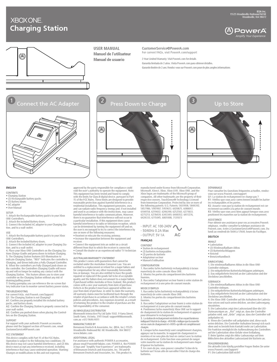 BDA POWERA XBOX ONE USER MANUAL Pdf Download ManualsLib