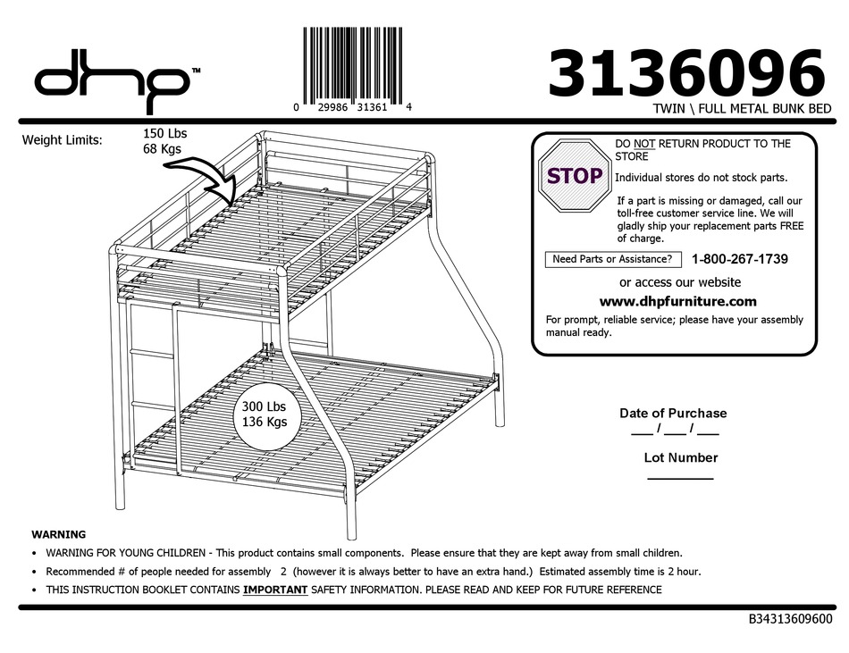 DHP 3136096 INSTRUCTION BOOKLET Pdf Download ManualsLib