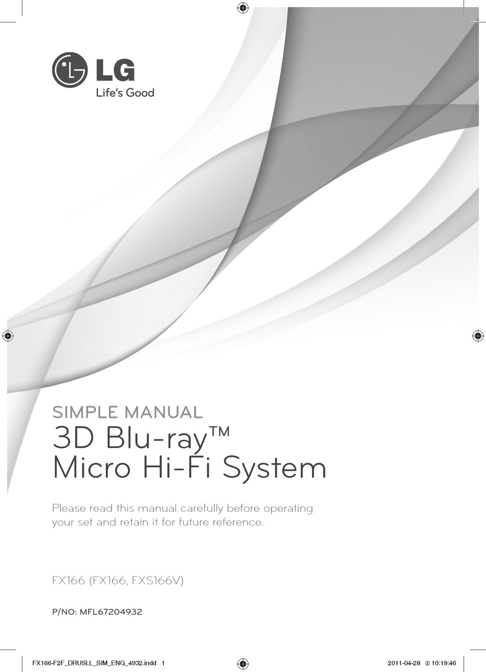 LG FX166 SIMPLE MANUAL Pdf Download | ManualsLib