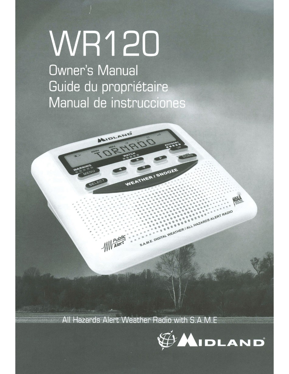 MIDLAND PUBLIC ALERT WR120 OWNER'S MANUAL Pdf Download | ManualsLib