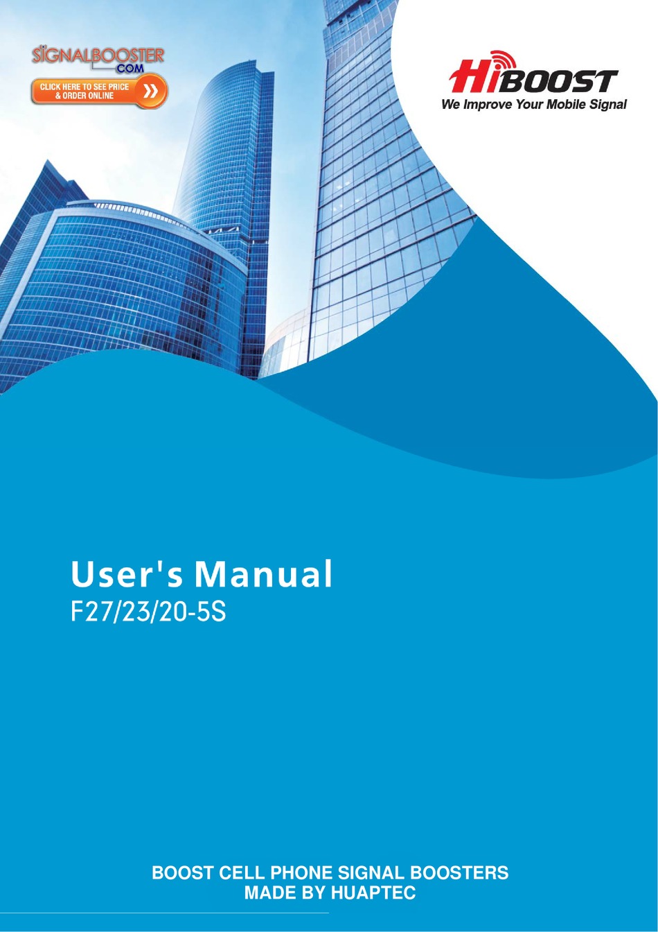 HIBOOST F27 USER MANUAL Pdf Download ManualsLib