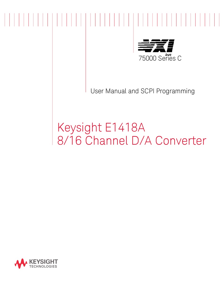 KEYSIGHT E1418A USER MANUAL AND PROGRAMMING Pdf Download ManualsLib