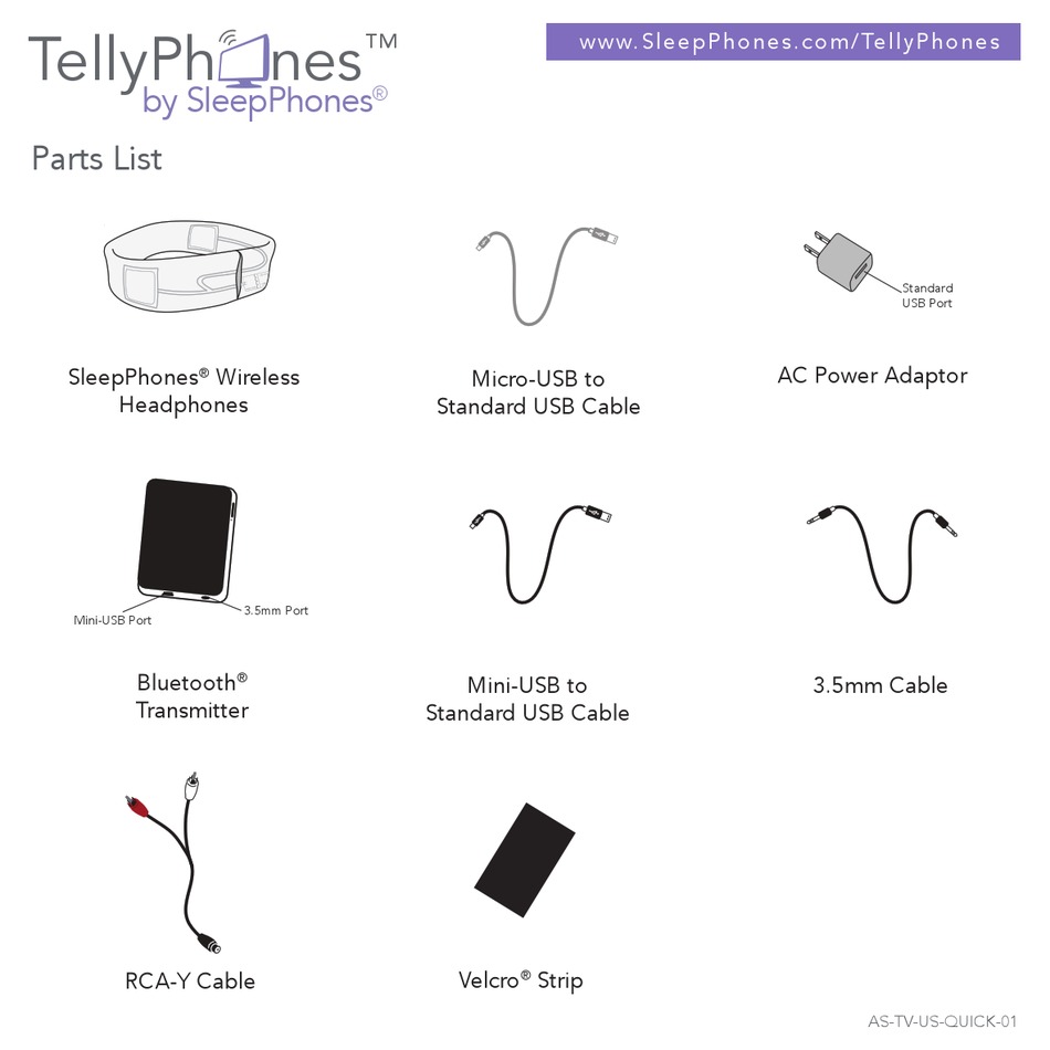 SLEEPPHONES TELLYPHONES QUICK START MANUAL Pdf Download | ManualsLib