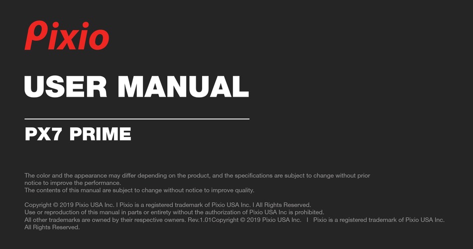 Pixio Px7 Prime User Manual Pdf Download Manualslib