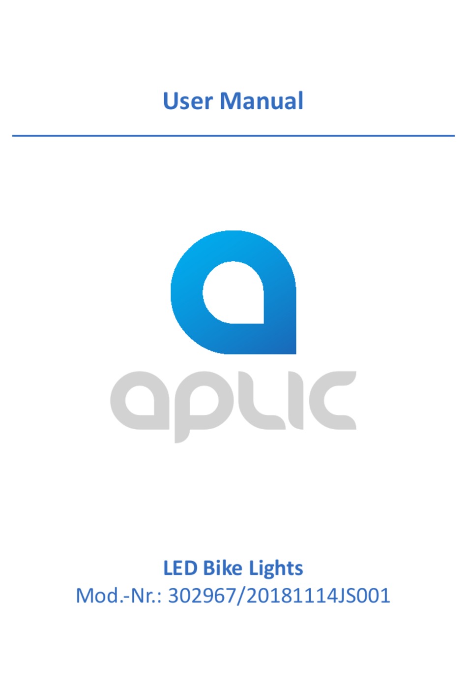nr bike light manual