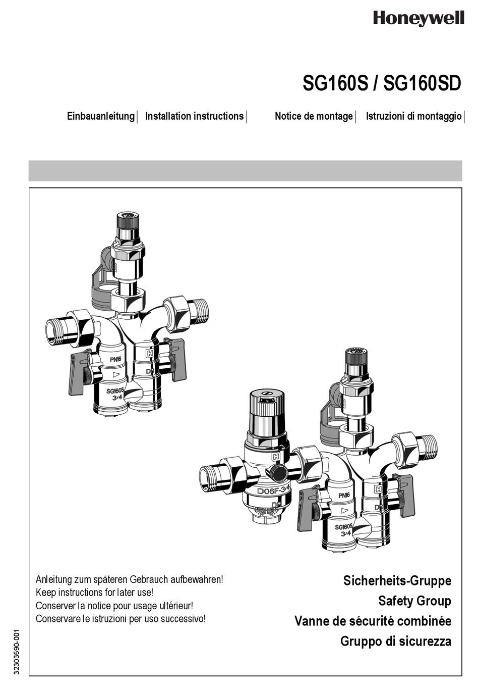 HONEYWELL SG160S INSTALLATION INSTRUCTIONS MANUAL Pdf Download | ManualsLib