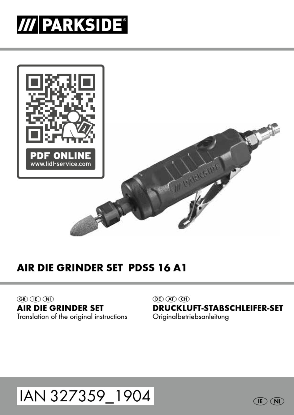 PARKSIDE PDSS 16 A1 TRANSLATION OF THE ORIGINAL INSTRUCTIONS Pdf Download