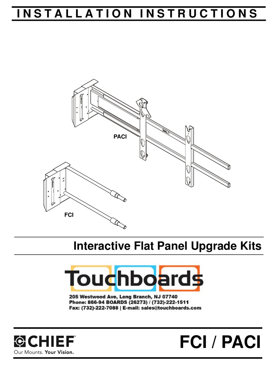 TOUCHBOARDS CHIEF FCI INSTALLATION INSTRUCTIONS MANUAL Pdf Download