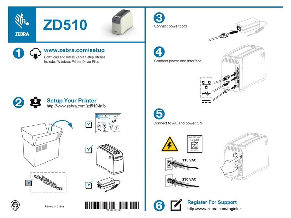 ZEBRA ZD510 QUICK MANUAL Pdf Download | ManualsLib