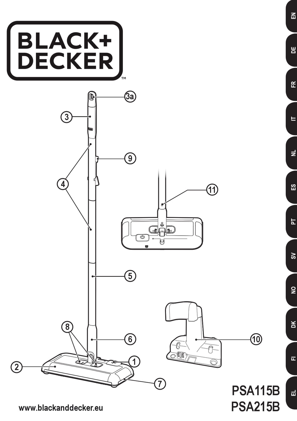 BLACK+DECKER DUSTBUSTER PSA115B ORIGINAL INSTRUCTIONS MANUAL Pdf