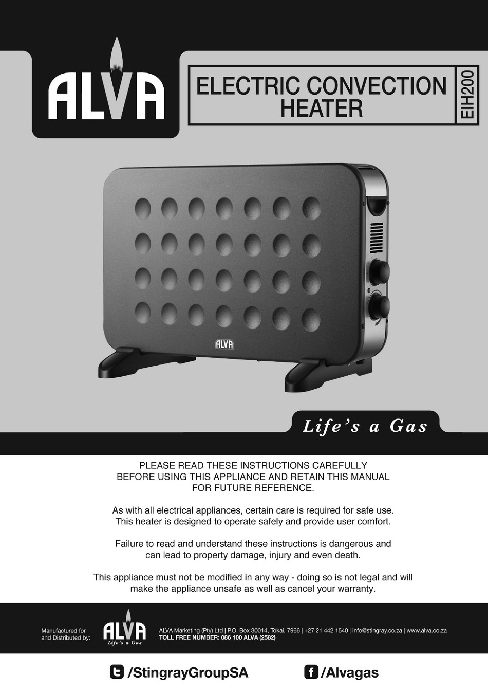 alva outdoor freestanding canister heater