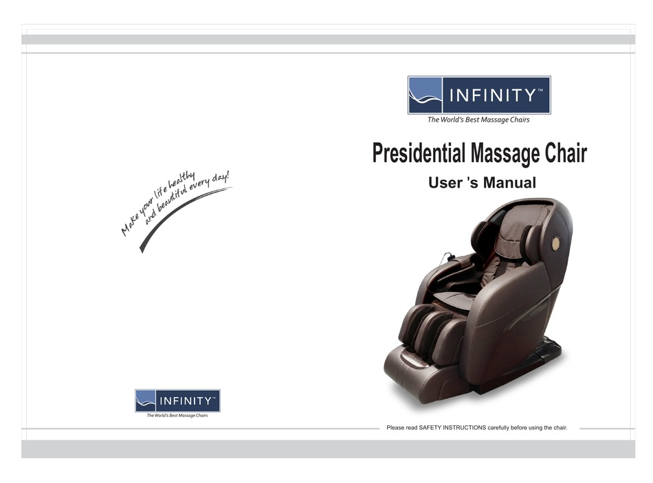 infinity presidential massage chair manual