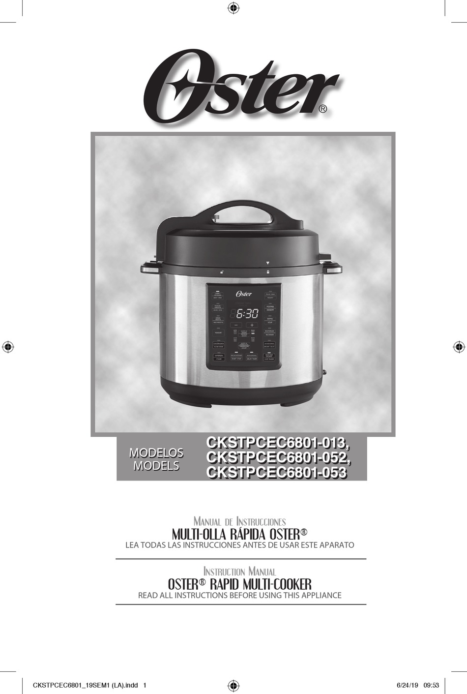 Oster Ckstpcec6801 013 Instruction Manual Pdf Download Manualslib
