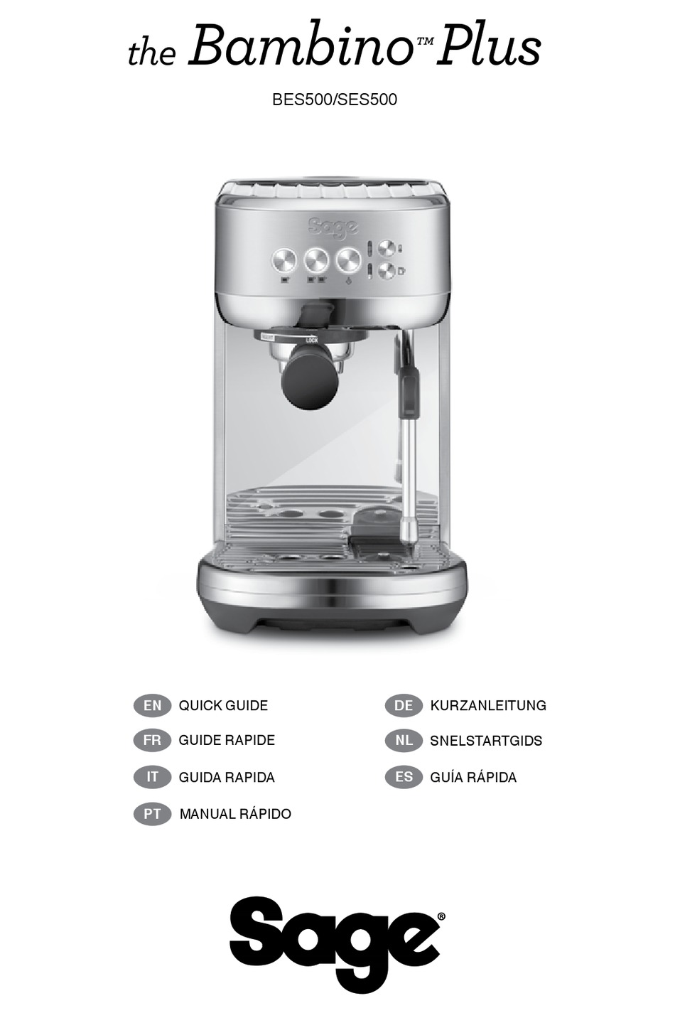 SAGE BAMBINO PLUS SES500 QUICK MANUAL Pdf Download ManualsLib