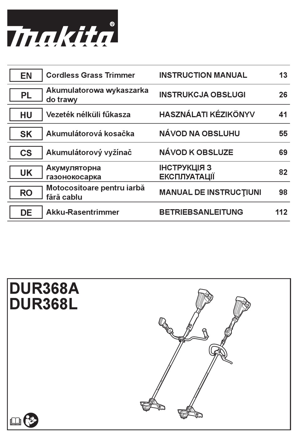 MAKITA DUR368L INSTRUCTION MANUAL Pdf Download ManualsLib