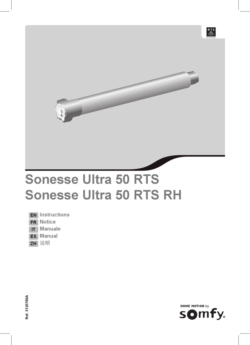 Wiring - SOMFY Sonesse Ultra 50 RTS Instructions Manual [Page 5]