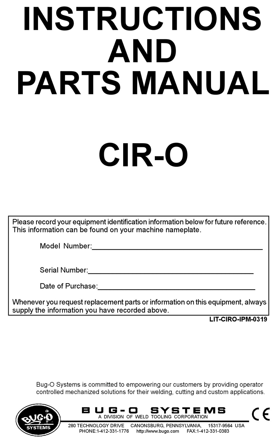 BUGO SYSTEMS CIRO INSTRUCTIONS AND PARTS MANUAL Pdf Download ManualsLib