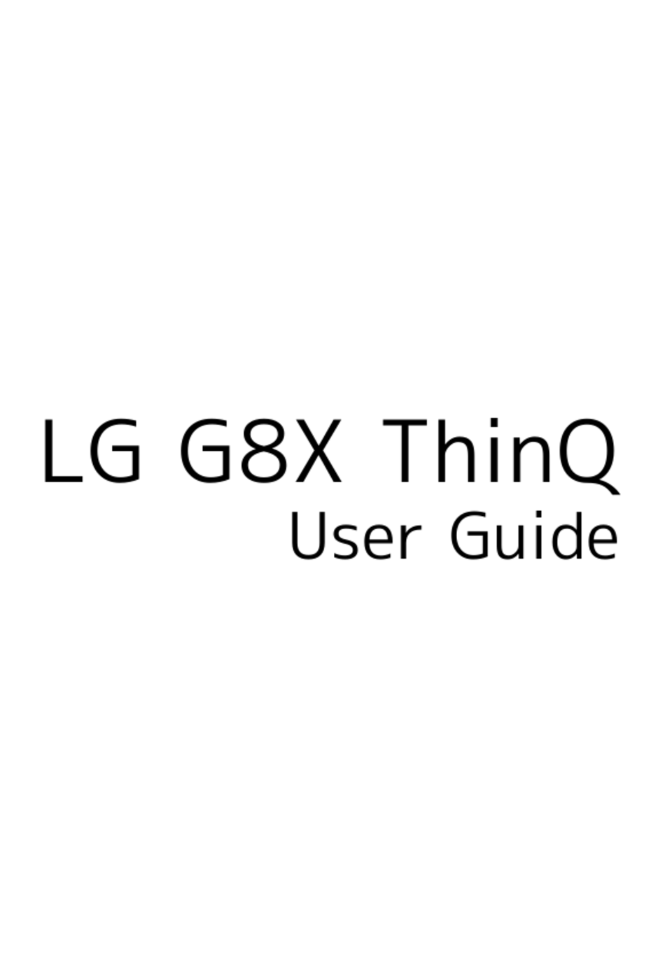 Lg G8x Thinq User Manual Pdf Download Manualslib