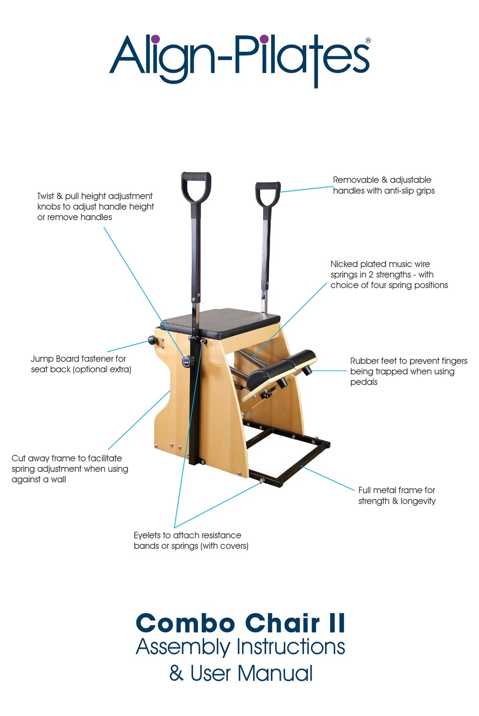 ALIGNPILATES COMBO CHAIR II ASSEMBLY INSTRUCTIONS & USER MANUAL Pdf Download ManualsLib