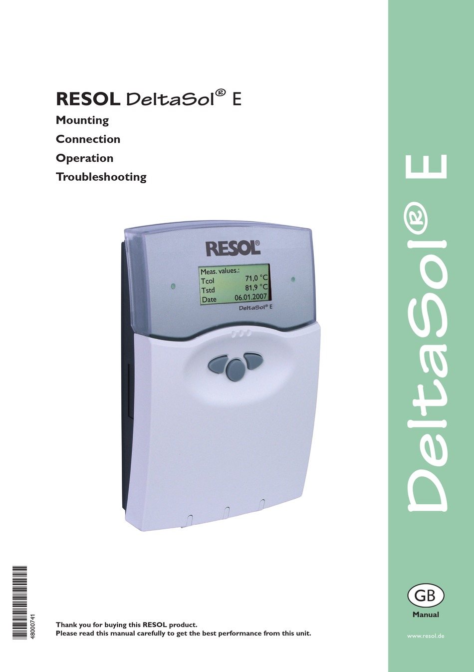 Resol Deltasol E Manual Pdf Download Manualslib Resol Deltasol E Manual Pdf Download Manualslib