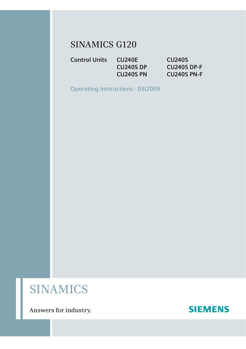 Sinamics G120 Commissioning Manual Pdf