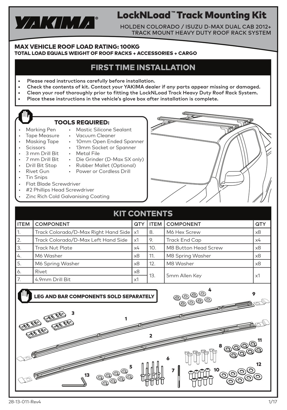 YAKIMA LOCKNLOAD SERIES INSTALLATION MANUAL Pdf Download ManualsLib