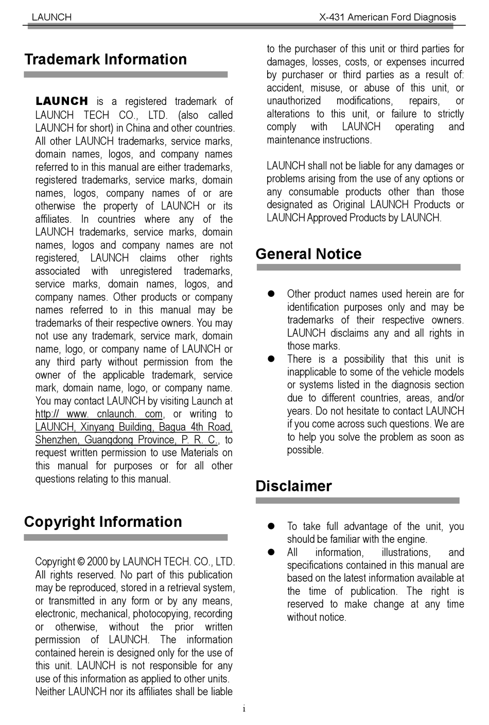 LAUNCH X431 MANUAL Pdf Download ManualsLib