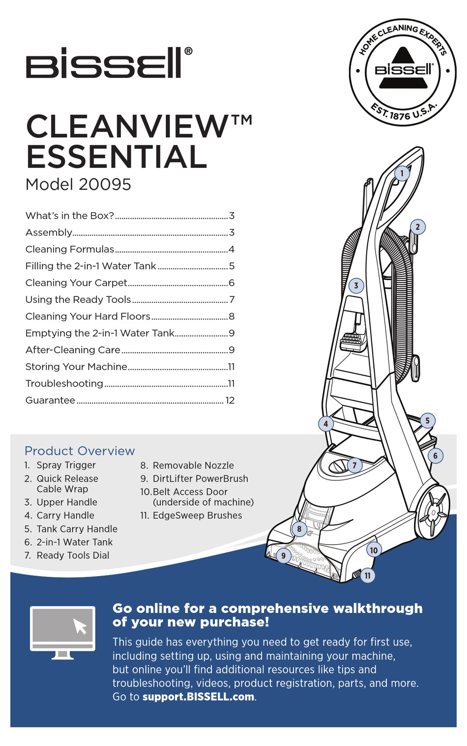 Bissell CLEANVIEW ESSENTIAL 20095 