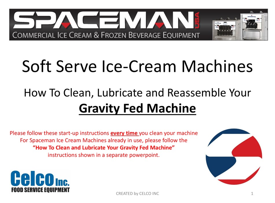 SPACEMAN GRAVITY FED MACHINE HOW TO CLEAN, LUBRICATE AND REASSEMBLE Pdf Download ManualsLib