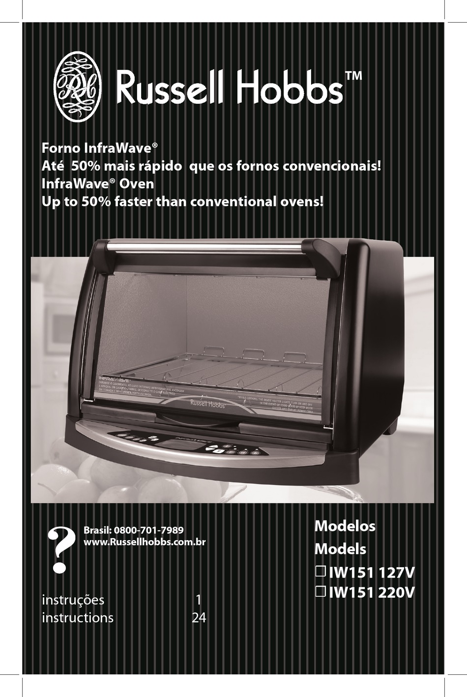 RUSSELL HOBBS INFRAWAVE IW151 127V INSTRUCTIONS MANUAL Pdf