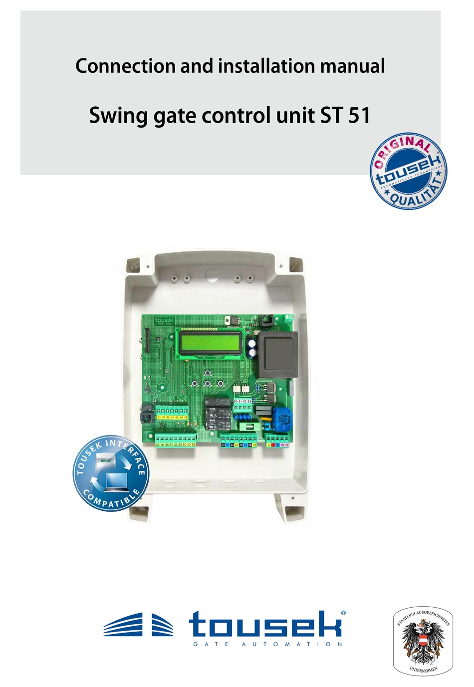 TOUSEK ST 51 CONNECTION AND INSTALLATION MANUAL Pdf Download ManualsLib