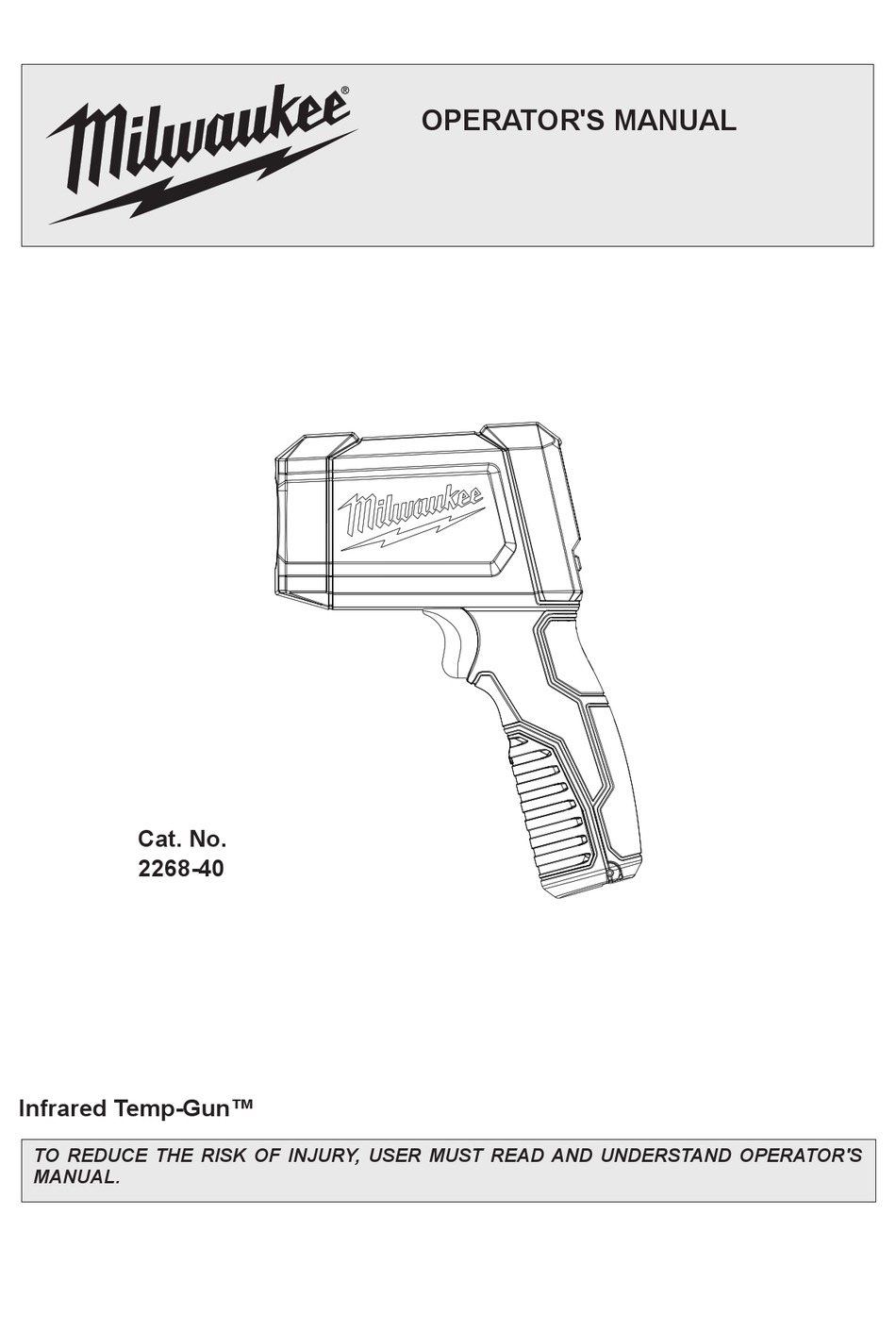 2266-20 - Milwaukee 2266-20 - Laser TEMP-GUN Thermometer