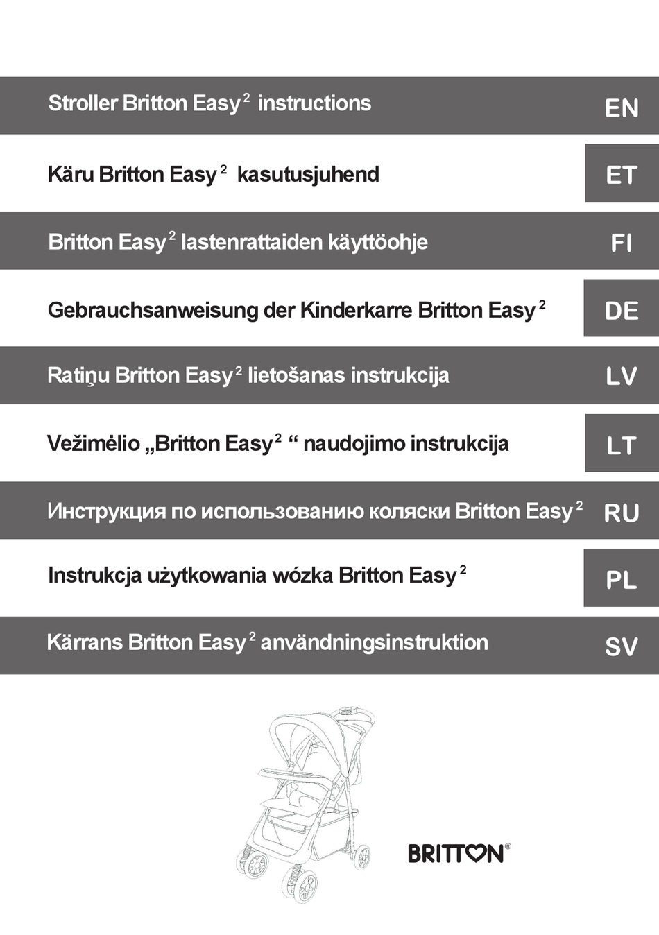 BRITTON EASY 2 INSTRUCTIONS MANUAL Pdf Download ManualsLib
