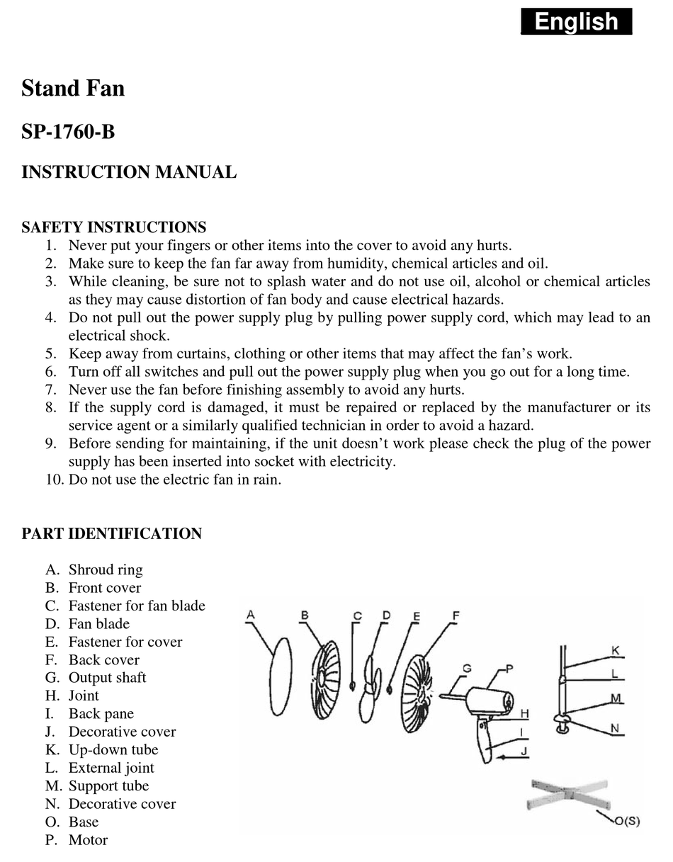 SAPIR SP-1760-B INSTRUCTION MANUAL Pdf Download | ManualsLib