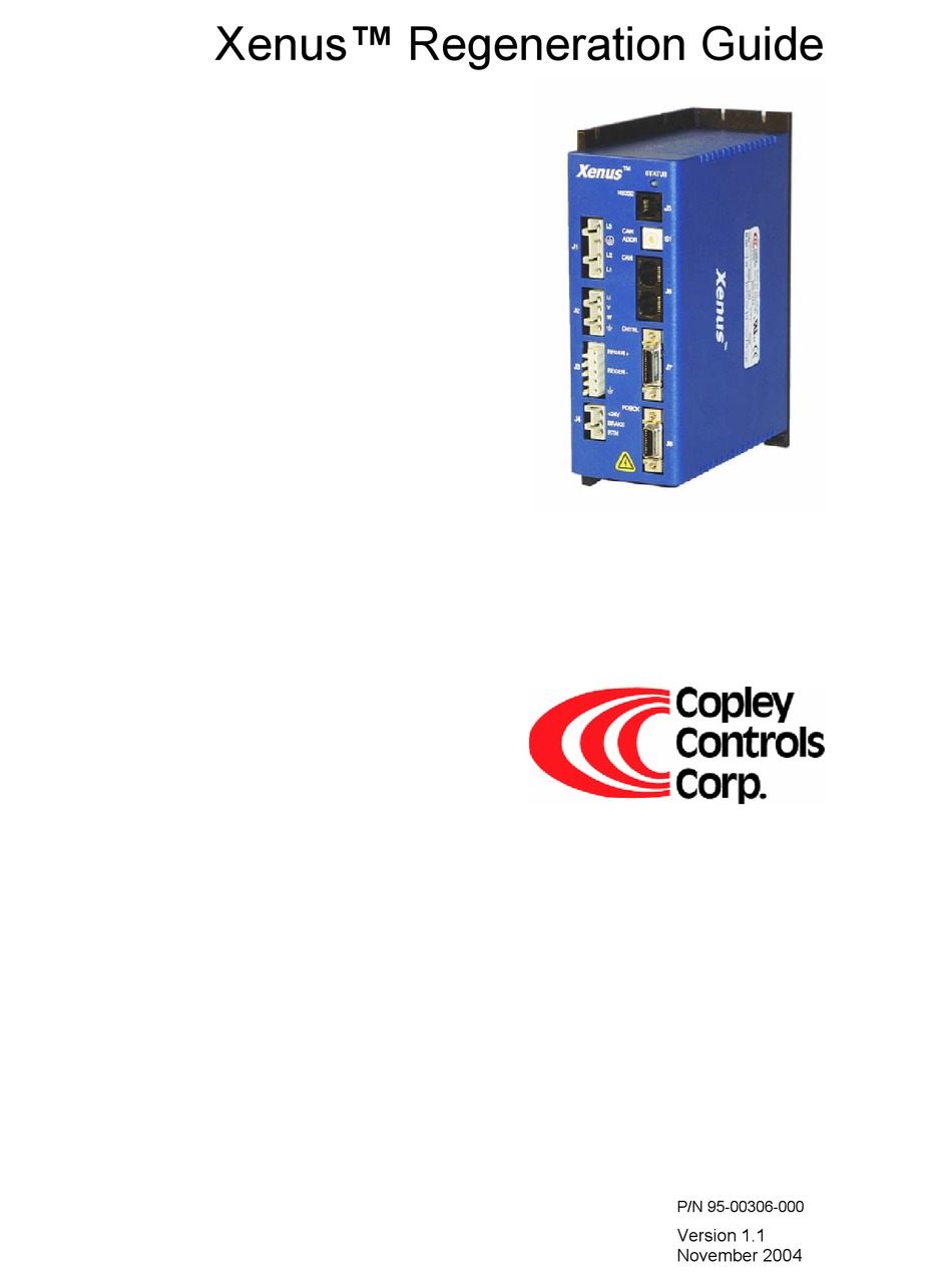 COPLEY CONTROLS XENUS XSL23036 REGENERATION MANUAL Pdf Download