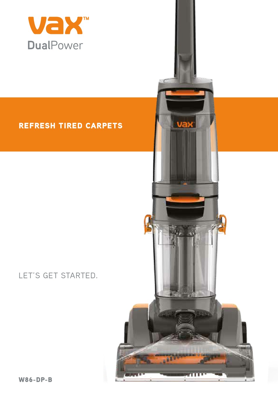 VAX DUAL POWER W86DPB LET'S GET STARTED Pdf Download ManualsLib