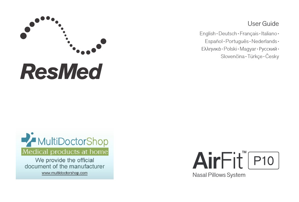 RESMED AIRFIT P10 USER MANUAL Pdf Download ManualsLib