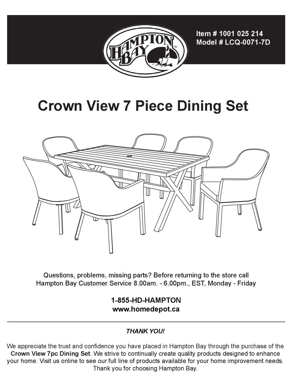 HAMPTON BAY LCQ-0071-7D MANUAL Pdf Download | ManualsLib