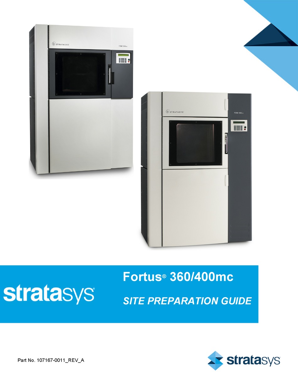 STRATASYS FORTUS 360MC SITE PREPARATION MANUAL Pdf Download | ManualsLib