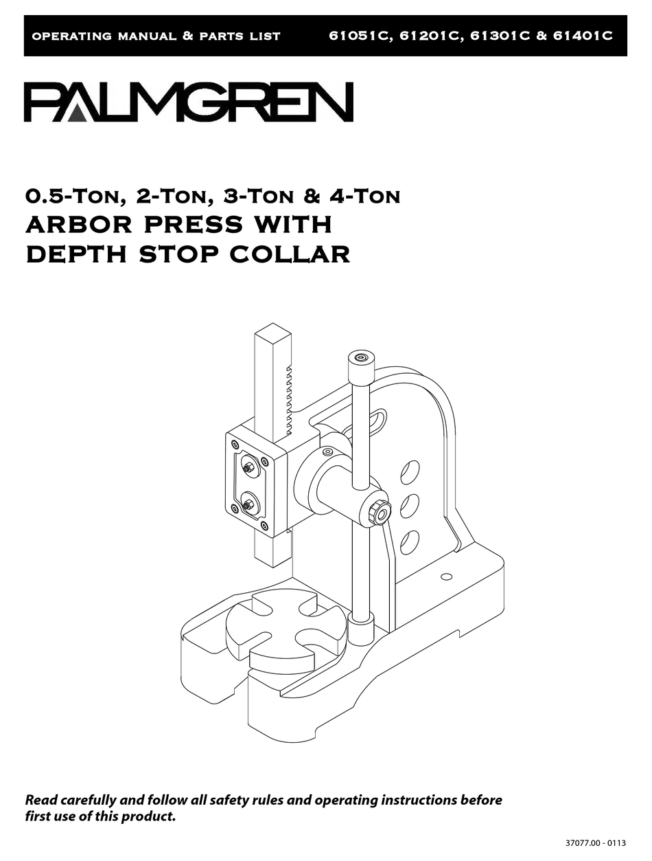 Palmgren 1 Ton Arbor Press
