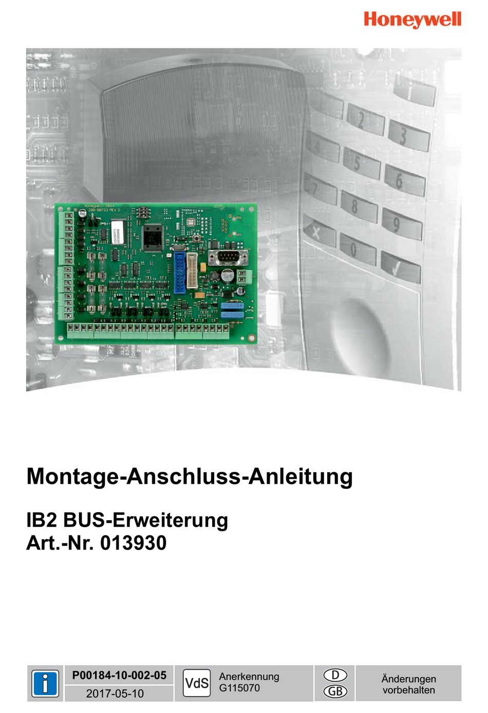 honeywell alarm keypad m7240 manual