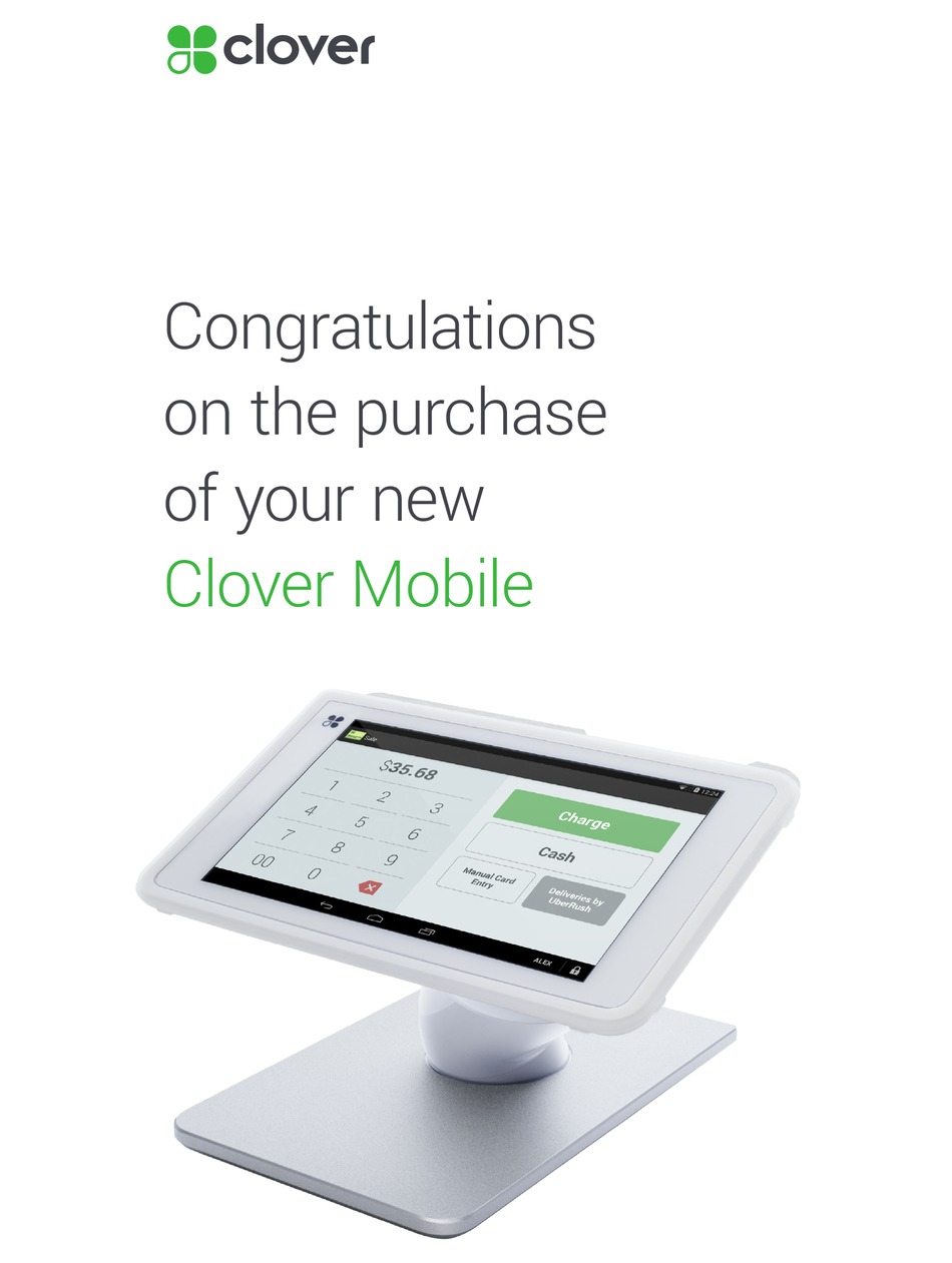 CLOVER MOBILE MANUAL Pdf Download | ManualsLib