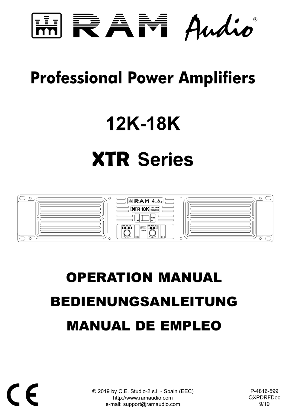 RAM XTR18K OPERATION MANUAL Pdf Download ManualsLib
