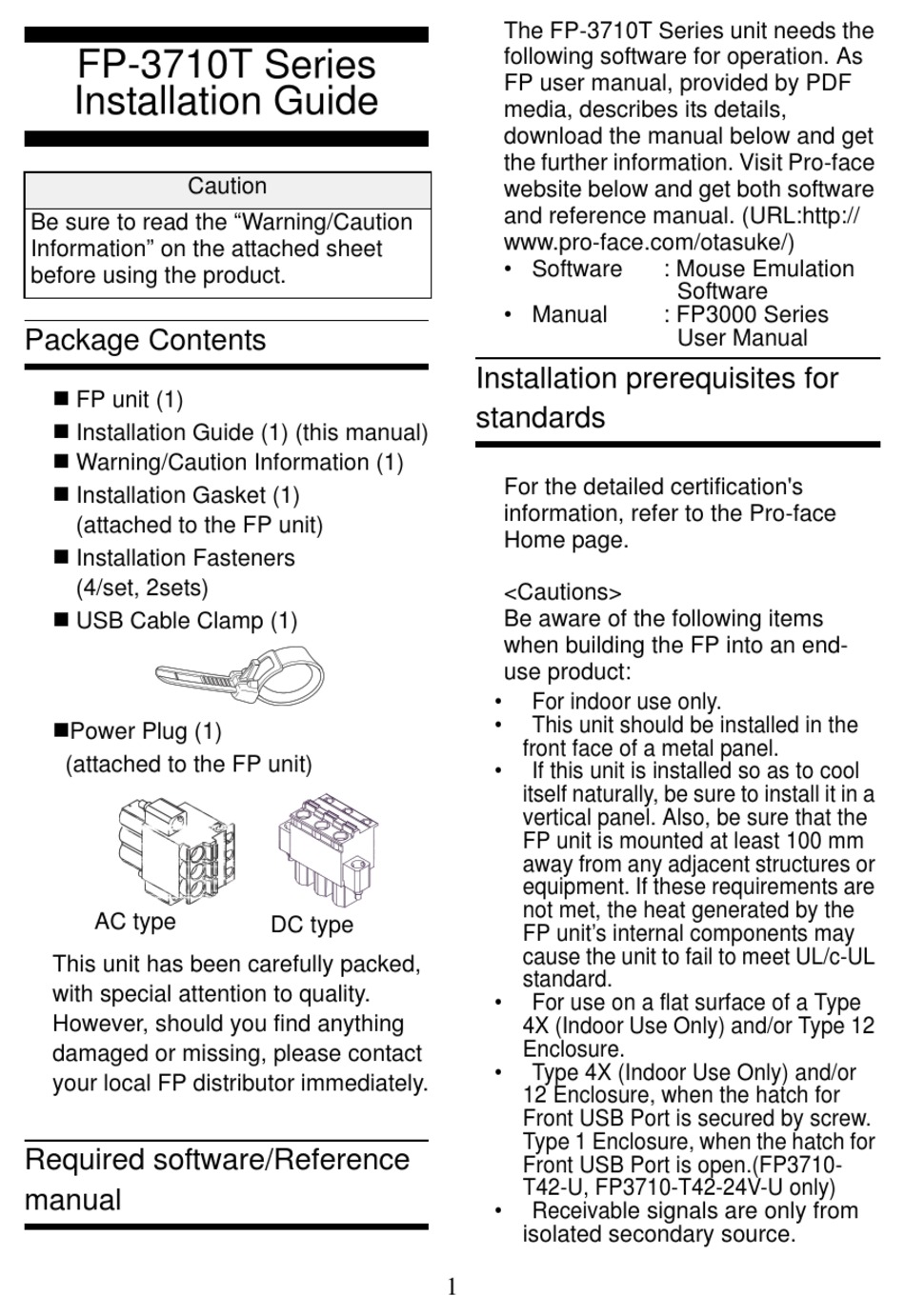 DIGITAL EQUIPMENT FP3710T SERIES INSTALLATION MANUAL Pdf Download