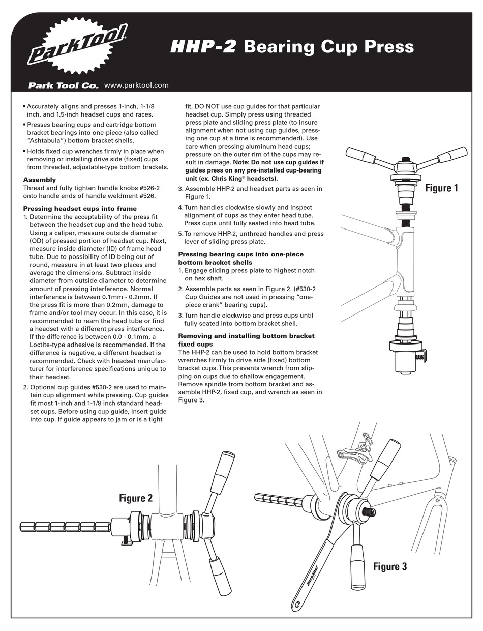 PARK TOOL HHP2 INSTRUCTIONS AND PARTS DIAGRAM Pdf Download ManualsLib