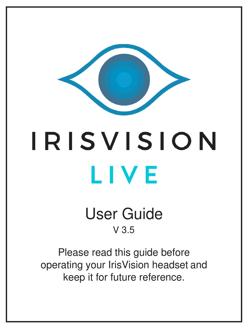 IRISVISION LIVE USER MANUAL Pdf Download | ManualsLib