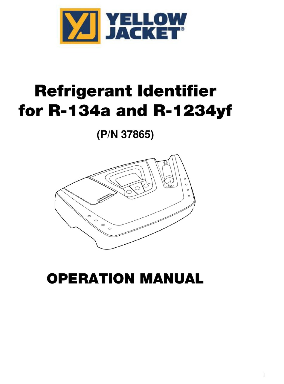 YELLOW JACKET 37865 OPERATION MANUAL Pdf Download | ManualsLib
