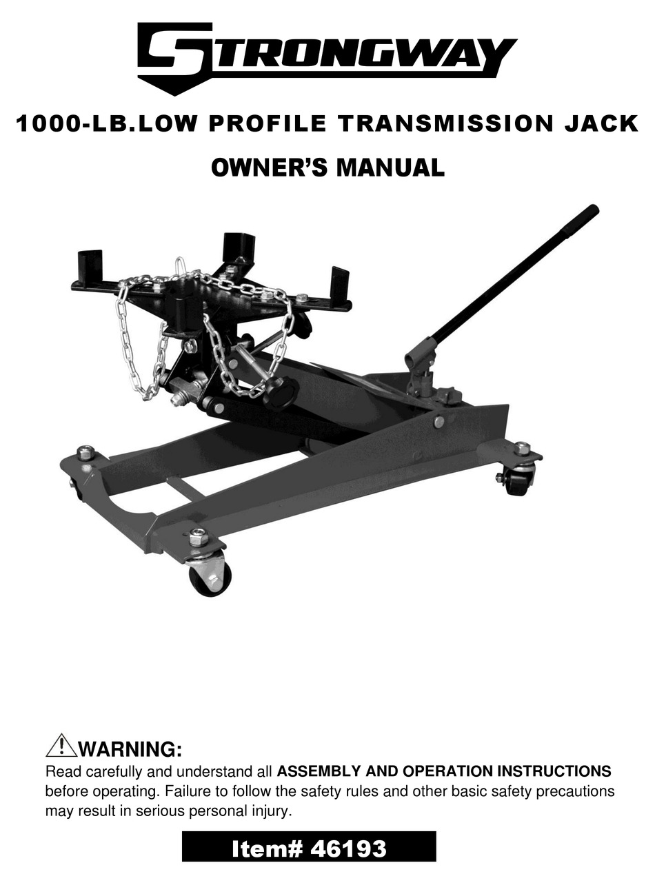 STRONGWAY 46193 OWNER'S MANUAL Pdf Download ManualsLib