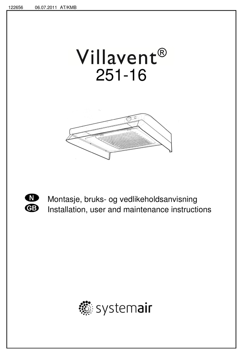 Villavent systemair manual