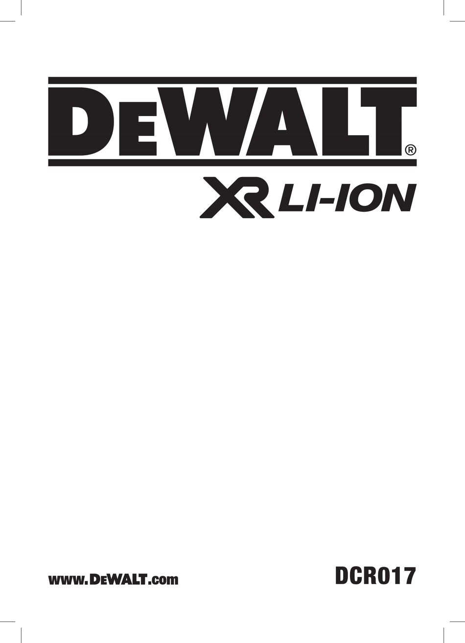 Kviksølv entusiastisk Hearty DEWALT DCR017 MANUAL Pdf Download | ManualsLib